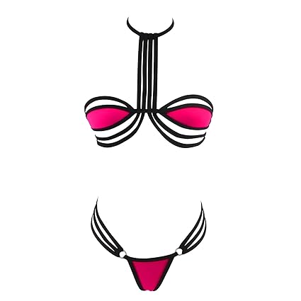 SHERRYLO Bademode Damen Badeanzug Micro Bikini G String Zweiteilige Thong Mini Swimwear