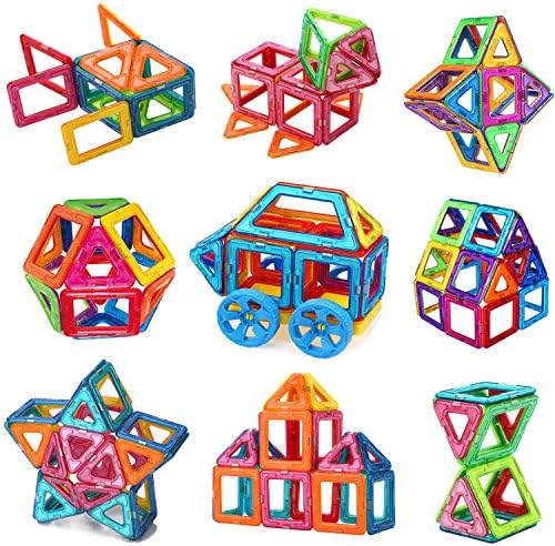 OkidSTEM Magnetic Building Blocks for Kids, 36 Piece Magnet Tiles STEM Toys for Boys and Girls