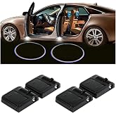 Custom Car Door Projector Lights,Customized Logo Car Door Lights LED Lights DIY Your Text Photo Logo (2, Black)