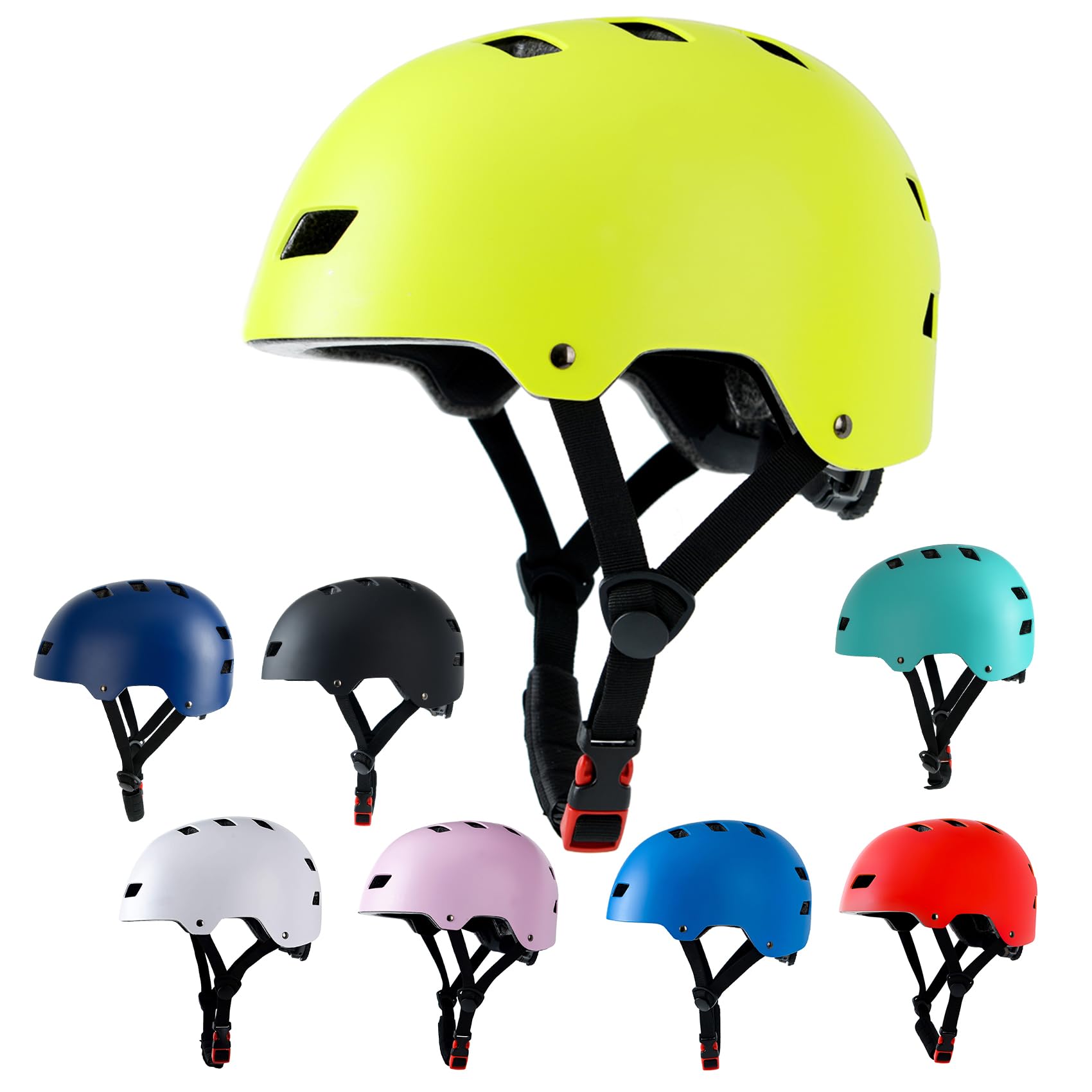 Photo 1 of Bike Helmet 3 Sizes for Teenager Kids Youth Adults,Bavilk Skateboard Helmet Adjustable Multi-Sport Bicycle Cycling Scooter Roller Skate Inline Skating Rollerblading for Girls Boys Women Men Teen