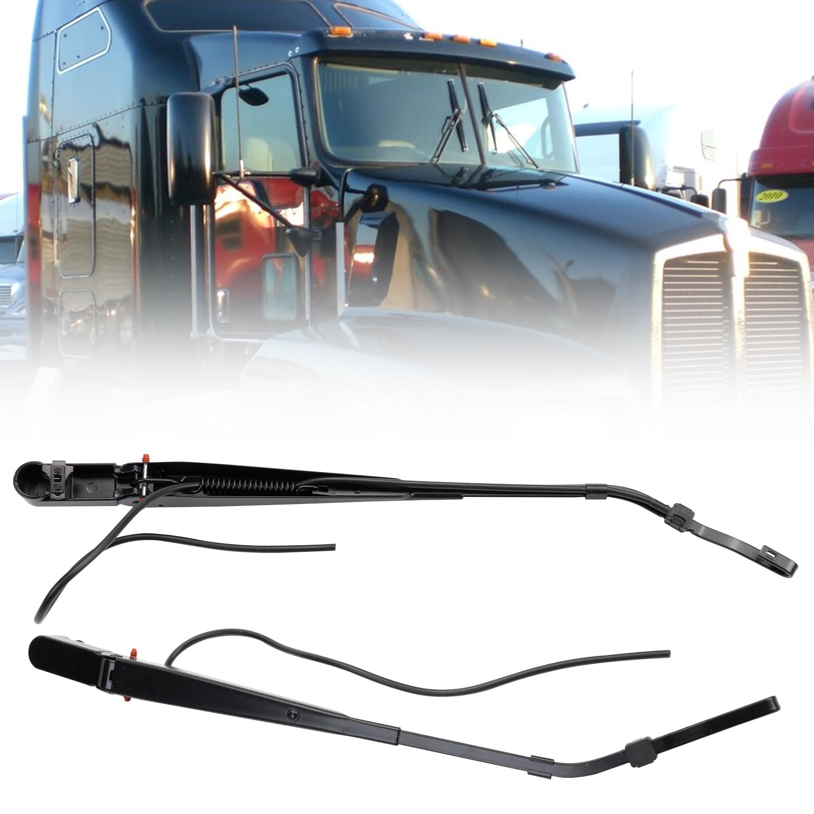 Photo 1 of 1 Pair Windshield Wiper Arm Compatible with 2006-2012 Kenworth T600/T600A/T660/T800, Front Driver Side and Passenger Side, Replaces 602-5403 602-5404