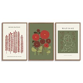 signwin 3 Piece Framed Canvas Wall Art Illustration...