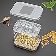 LIZHOUMIL 12 Grids Reptiles Eggs Incubator Tray, One Size, Thermometer Not Included