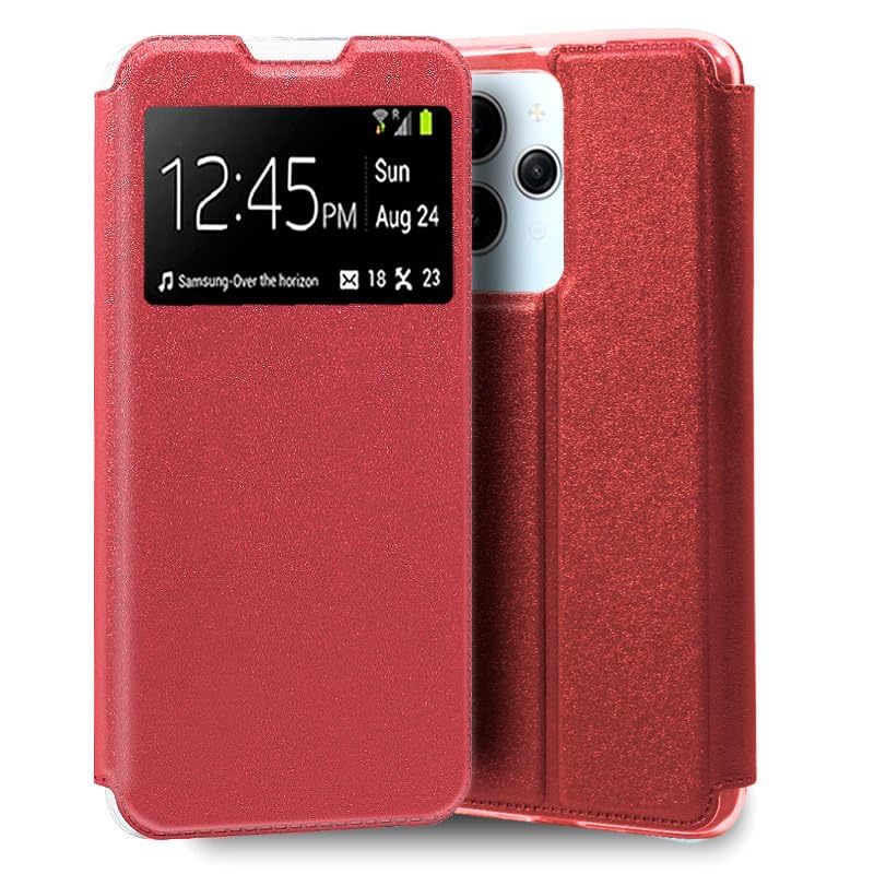 Cool Flip Cover for Xiaomi Redmi 12 Smooth Red