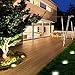 LDSS Outdoor Garden Pathway Landscape Driveway Lawn Walkway Disk Lights Underground Lighting Bright Waterproof Flood Light Solar Powered in-Ground 8 LED Lights (White), 4 Pack
