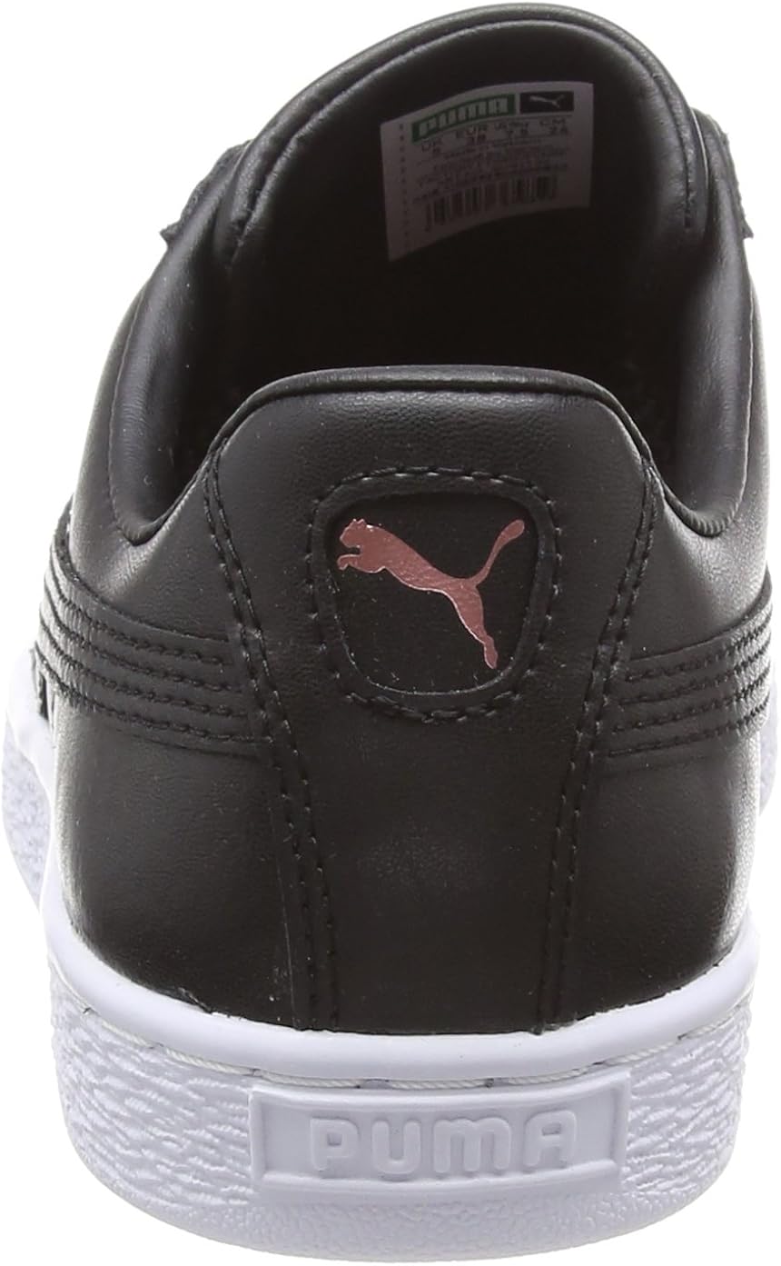 puma basket heart black rose gold