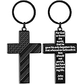 DuoDiner Easter Basket Stuffers -Cross Keychains Gifts Religious Gifts for Men