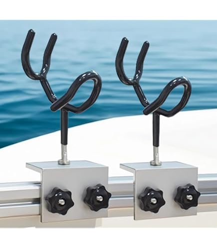 clamp on fishing rod holders pvc Amazon.com: 4pcs Sure Grip Steel Boat Rod Holder 20 Degree PVC Coated Steel  Wire Fishing Pole Holder : Sports & Outdoors