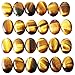 SUNYIK Tiger's Eye Oval Cabochons CAB Flatback for Jewelry Making,18x25mm,Set of 10