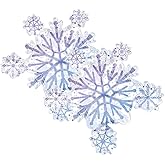 Set of 2 Snowflake Cluster Jumbo 32" Foil Winter Party Balloons
