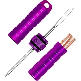 BWSHLF Tubeless Bike Tire Repair Kit for Mountain Bikes &amp; Road Bicycles, Tubeless Tire Plug Kit with Storage Canister, Reamer, Insertion Fork, 10 Bacon Strips, Fix a Puncture or Flat, No Glue Needed