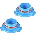 X AUTOHAUX 2pcs 9005 HB3 LED Headlight Adapter Base Bulb Sockets Retainer Holder Universal for Car Blue