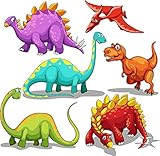 140PACK Dinosaur Temporary Tattoos for Kids, 20 Individual Designs for Baby Boy Birthday Party Favor Supplies School Class Exchange Present with Colored Box 1.57inch Size