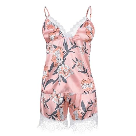 COZOCO Heiße verkaufende Damen Satin Weste Crop Lingerie Leopard Print Nachtwäsche Unterwäsche Pyjamas Camisole Shorts Set