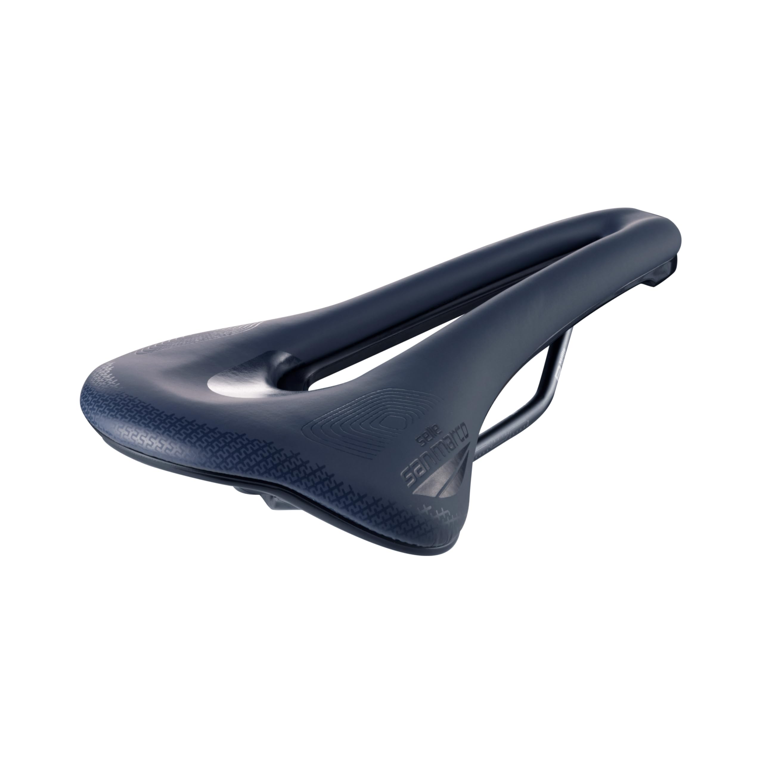 Selle San Marco SHORTFIT 2.0 Supercomfort Racing - Gravel and Bikepacking Bicycle Saddle, Lightweight and Comfortable, with Anatomical Hole and Extra Gel Layer, Durable Steel Frame - Size L3, Blue