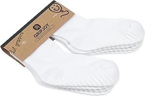 Gripjoy Toddler Socks with Grippers - Non Slip Socks for Kids - Toddler Grip Socks - 4 Pairs