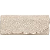 Queena Womens Shiny Sequins Evening Clutch Envelope Handbag Chain Purse for Wedding Party Prom Gift for Mom Wife Girlfriend Gold, 4189 Gold, one size