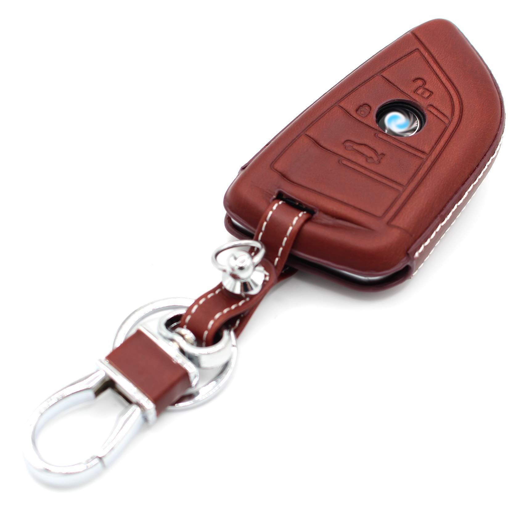 Leather Key Cover BD - Finest Folia (Red Brown)