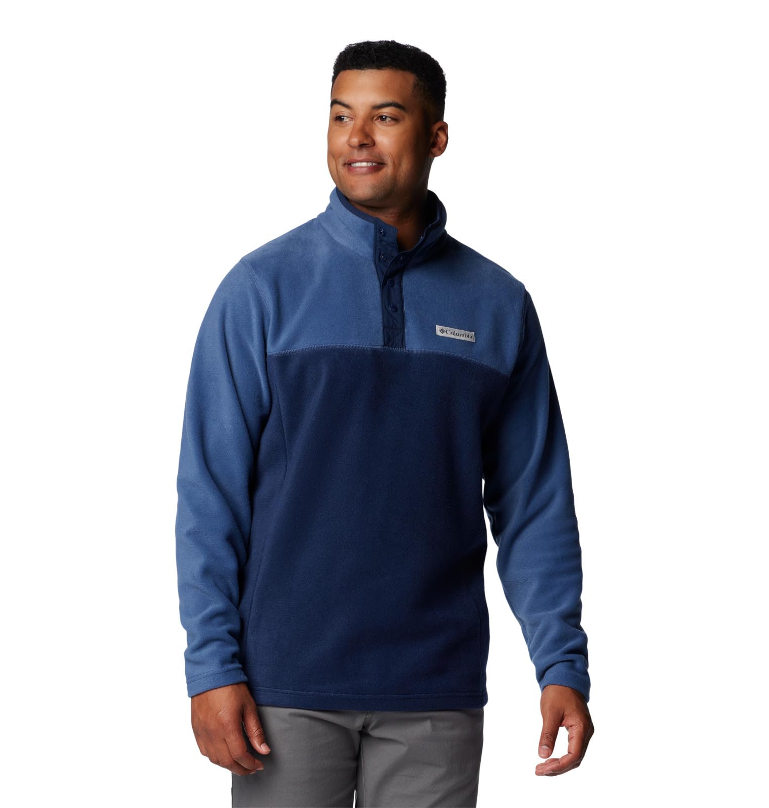 Columbia Men's Steens Mountain Half Snap II, Collegiate Navy/Dark Mountain, 2X Big Image