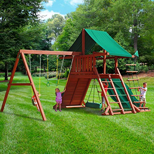 Gorilla Playsets 0100411 Sun Valley Extreme Wood Swing Set with Dual