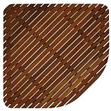 Bare Decor 30 by 30-Inch Erika Corner Shower Spa Mat in Solid Teak Wood and Oiled Finish, X-Large
