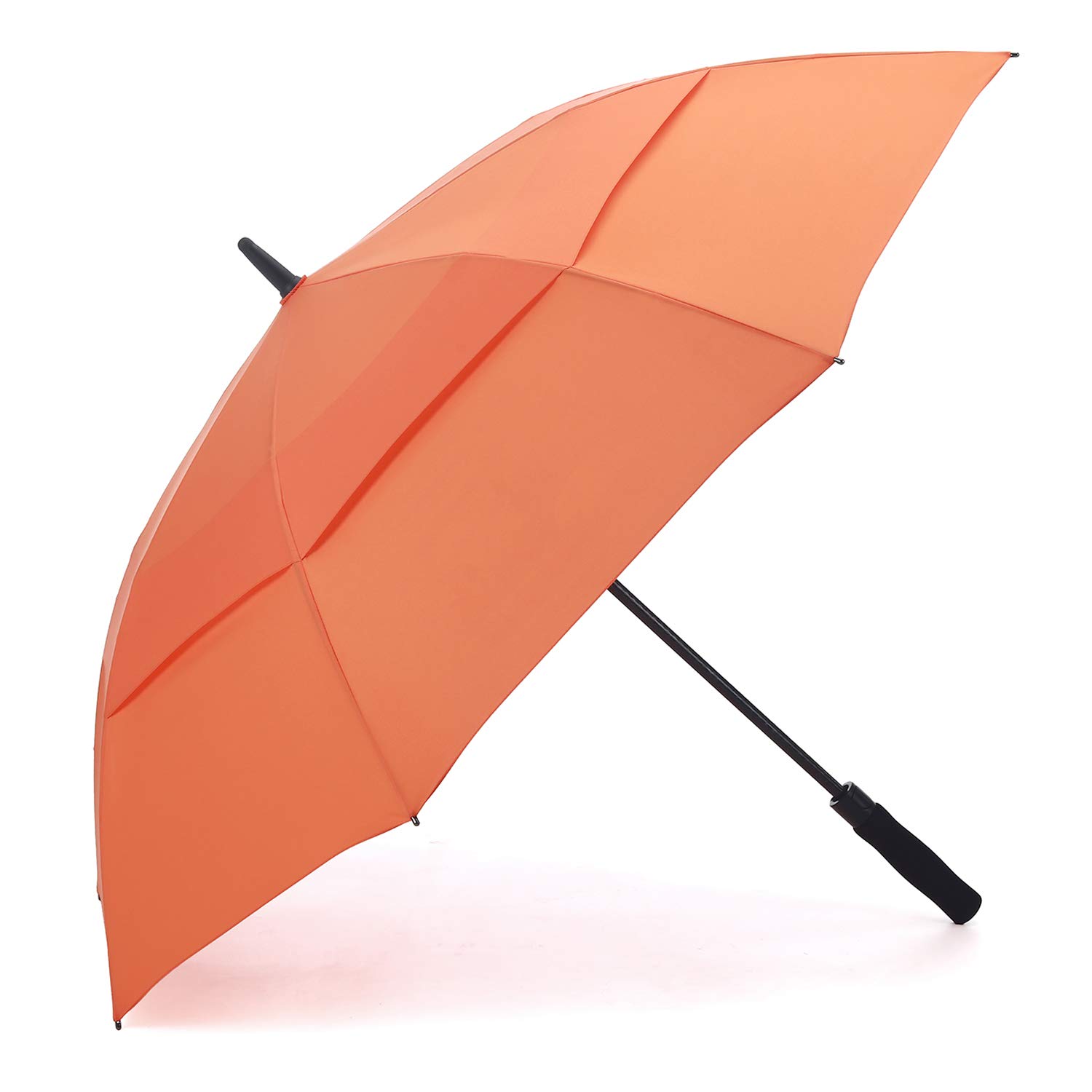 RUMBRELLA Golf Umbrella Large Windproof Umbrellas Auto Open 55IN Double Canopy Golf Brolly, Orange — image 1