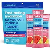 HYDRANT Hydrate Zero Sugar, Individual Hydration Electrolyte Powder Stick Packets with Zero Sugar and Electrolytes for Rapid Hydration (Watermelonade, 30 Count)