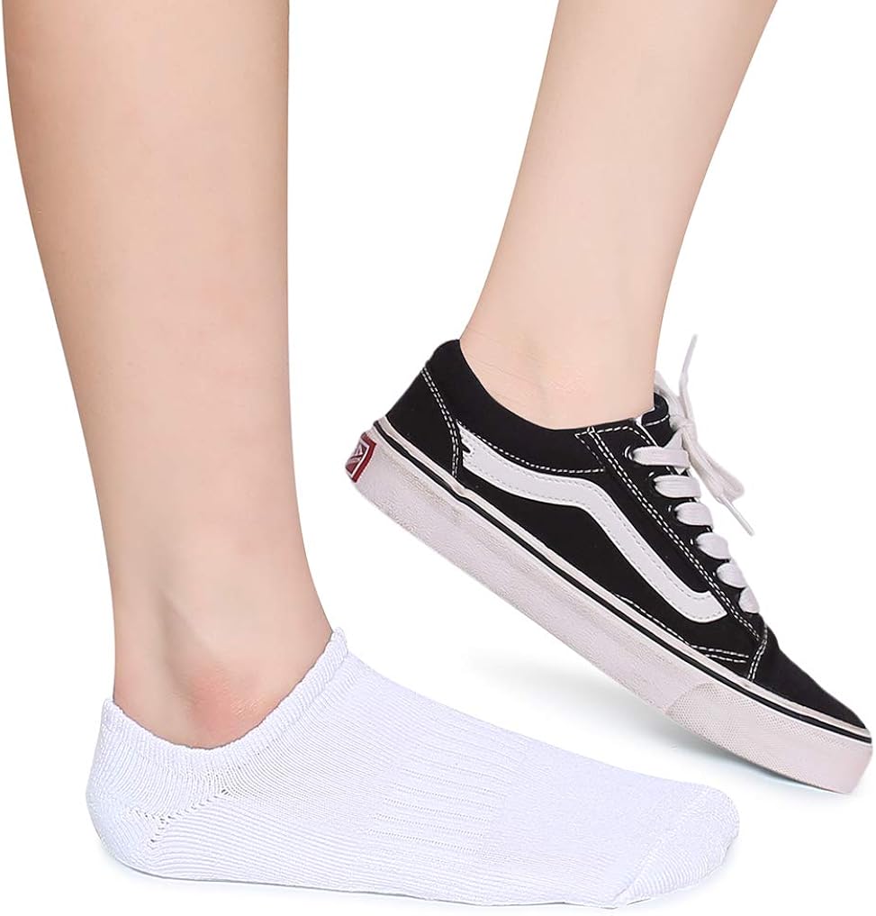 Henwarry Thick Cushion Athletic Running Low Cut Non Slip Sport No Show Socks for Women-6 Pack at  Women’s Clothing store