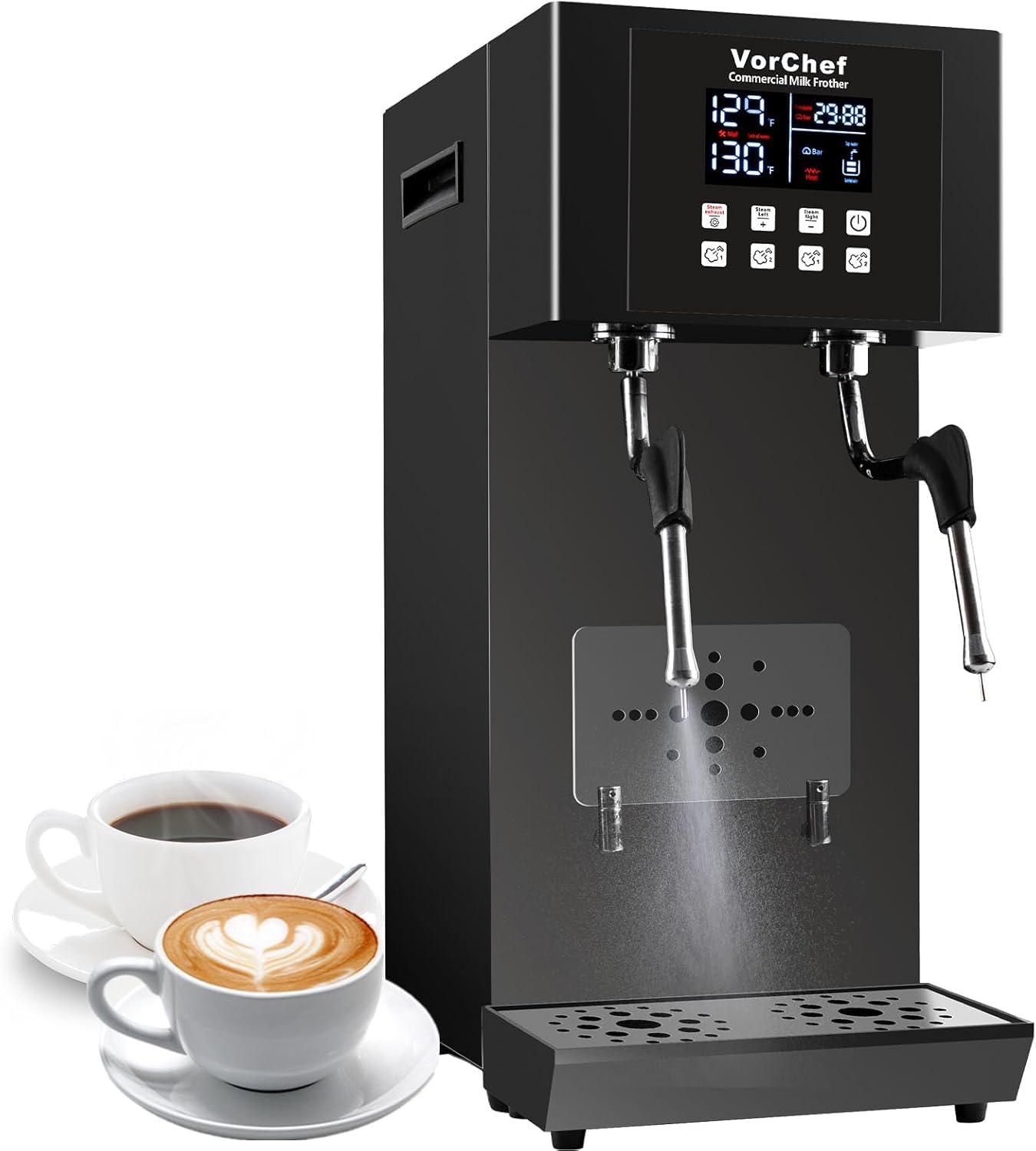 Commercial Milk Frother Milk Foam Maker Automatic Milk Steamer Electric Coffee Frothing Machine 4 in 1 Milk Steamer Machine