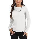 Soneven Womens' Golf Sweatshirts Thermal Fleece Running Pullover Quarter Zip Winter Outdoor Hiking Athletic Sweatshirts