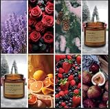 YINUO LIGHT 6 Pack Candles Gifts Set Amber Fig Rose Mint 7.7 oz Each view 2