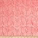 Shannon Minky Embossed Arrow Cuddle Coral Fabric By The Yard