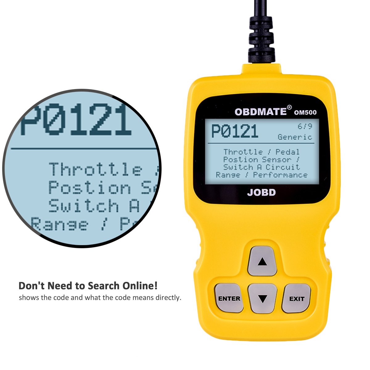 Amazon.com: AUTOPHIX Japanese Vehicles Scanner OM500 JOBD Engine Code Reader  for Toyota Nissan Honda etc(Yellow): Automotive