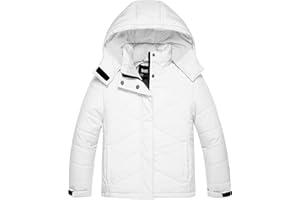 Skieer Girls' Waterproof Ski Jacket Warm Windproof Snow Winter Coat