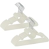 GoodtoU Velvet Hangers 50 Pack - Baby Hangers for Closet, Space Saving Kids Plastic Hangers for Toddler Infant Childrens Small Child Nursery Pants Clothes Organization 12.8 Inch