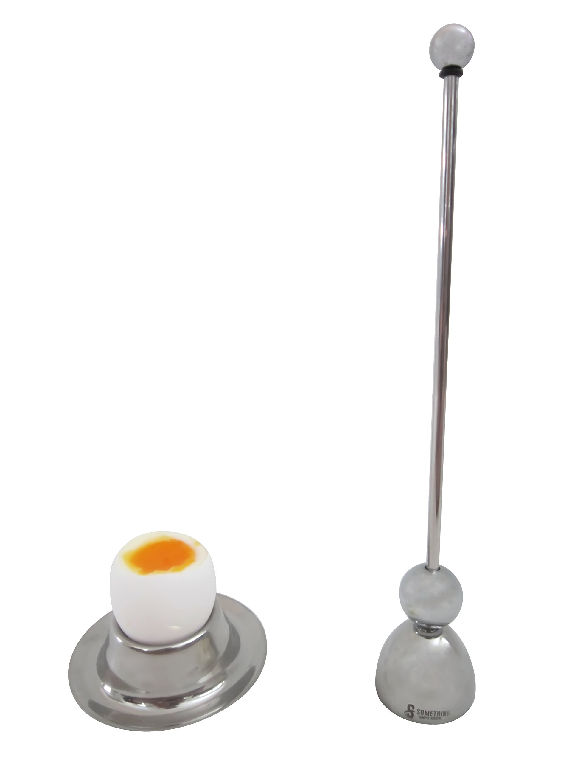 Best Egg Topper & Cup Set for Hard & Soft Boiled Eggs - Stainless Steel Shell Cracker & Simple to Use Extractor - Awesome Kitchen Gadget & Great Gift