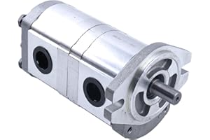 FridayParts Replacement 15.87mm Shaft Hydraulic Double Gear Pump HGP-33A-F6-6R HGP-33A-F6/6R HGP33AF66R
