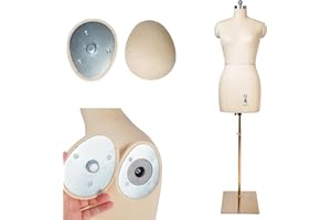 lavandeform Female Sewing Mannequin, Size12 Professional Dress Form for Display and Tailor Design,Sewing Mannequin Foam Body for Pinning.Height Adjustable Torso with Stable Metal Base. (Beige, 12)