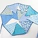 INFEI 3.2M/10.5Ft Vintage Floral Fabric Flags Bunting Banner Garlands for Wedding, Birthday Party, Outdoor & Home Decoration (Blue)
