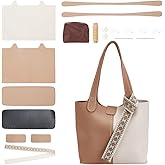 WADORN DIY PU Leather Purse Making Kit, Shoulder Bag Set With Handmade Stitch Materials for Handbag Accessories, Tan