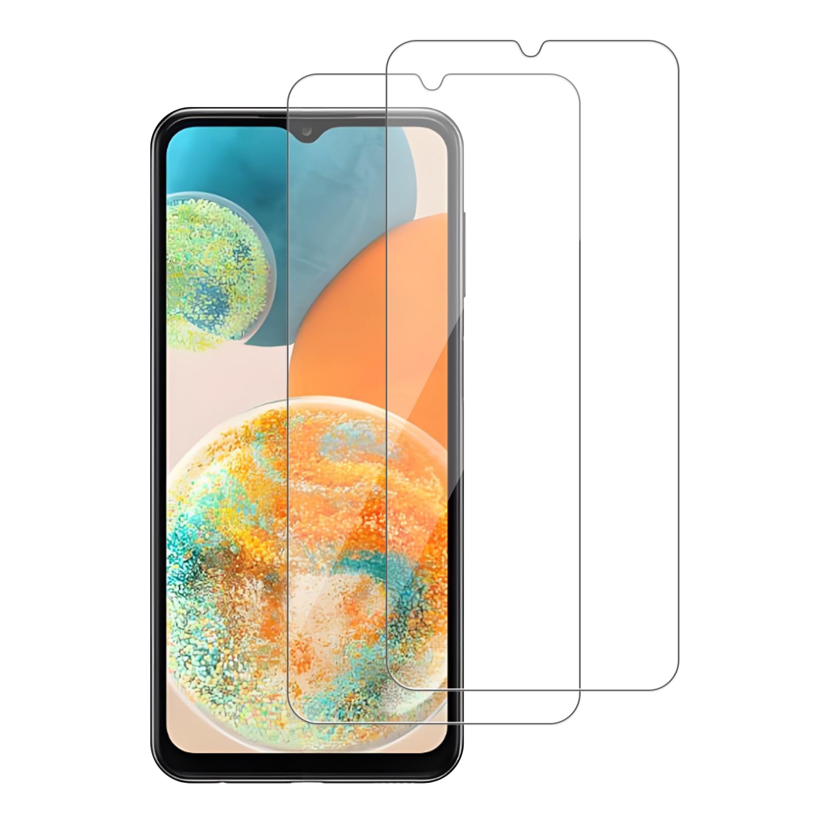 Photo 1 of Heenjer 2 Pack for Samsung Galaxy A23 5G / A23 5G UW Screen Protector, Tempered-Glass, Micro-curved Edges, Case Friendly, Bubble Free, HD Clear, Easy Installation
