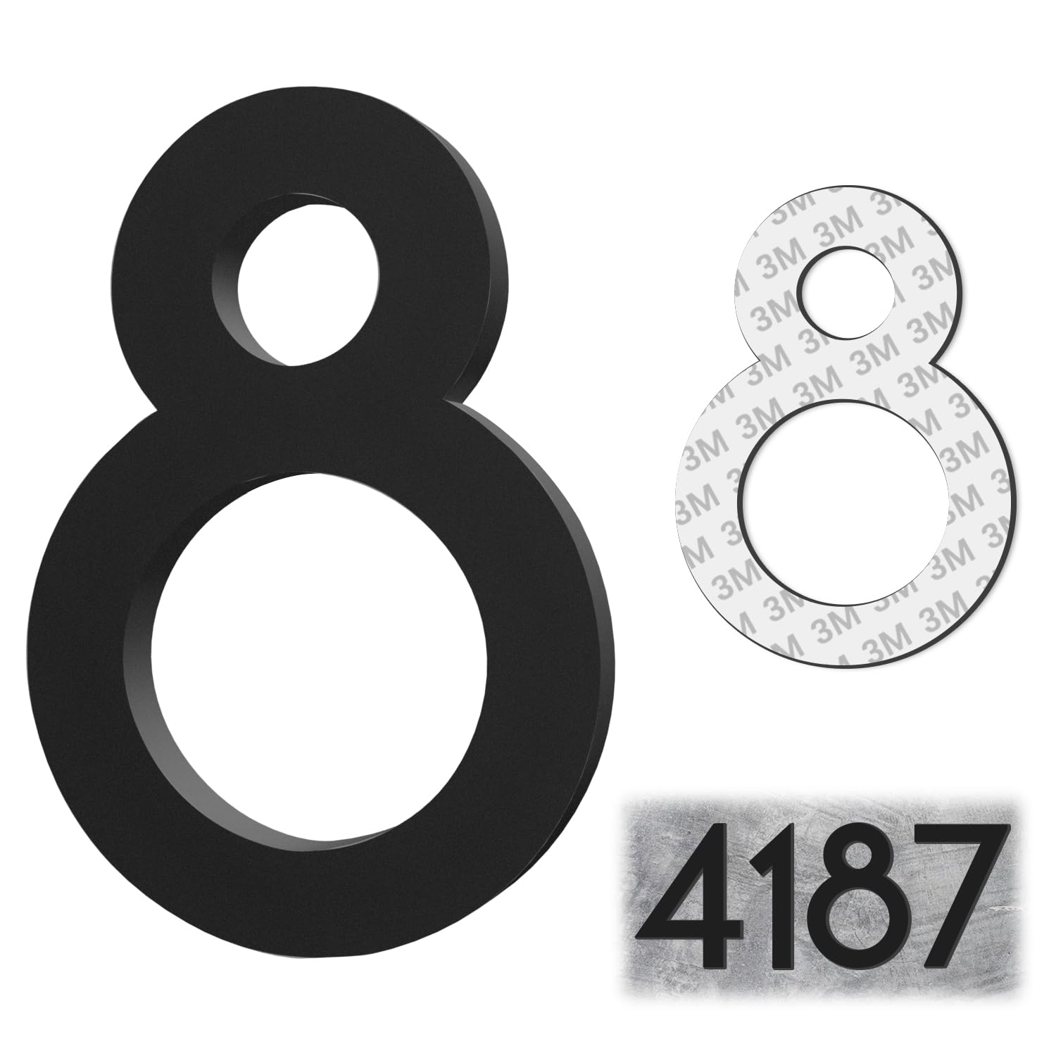 5 Inch House Numbers, Self-adhesive Mailbox Numbers