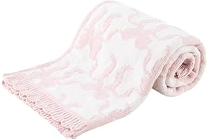 BERKSHIRE BLANKET Berkshire Baby Blanket,Ultra-Plush Reversible Chenille Knit Toddler Blanket,Cute Pattern Nursery Crib Blanket,Ideal Baby Gift(30x40 Inches,Ribbon Bow White Pink)