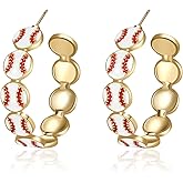 Baseball Earrings for Women Game Day Hoop Earrings for Game Day Baseball, Basketball, Football Fan Jewelry Outfit Accessories
