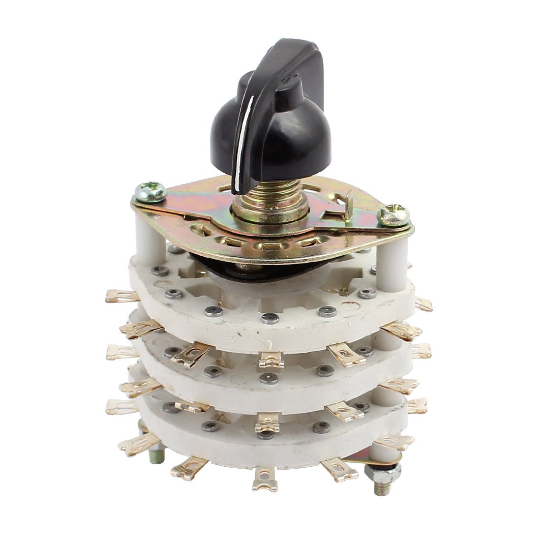 Sourcingmap KCT 9 Pole 3 Position Three Decks Band Channel Rotary Switch Selector with Cap