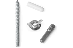 Bueyfolt 25 Packs 1/4"-20 x 2-1/4" Hurricane Anchor Kit, Hardware Installation for Fixing Shutter Panels, Storm Panels, Doors