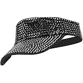 Gudessly Shiny Rhinestones Sport Sun Visor Adjustable Summer Cap Visor Caps for Women Men