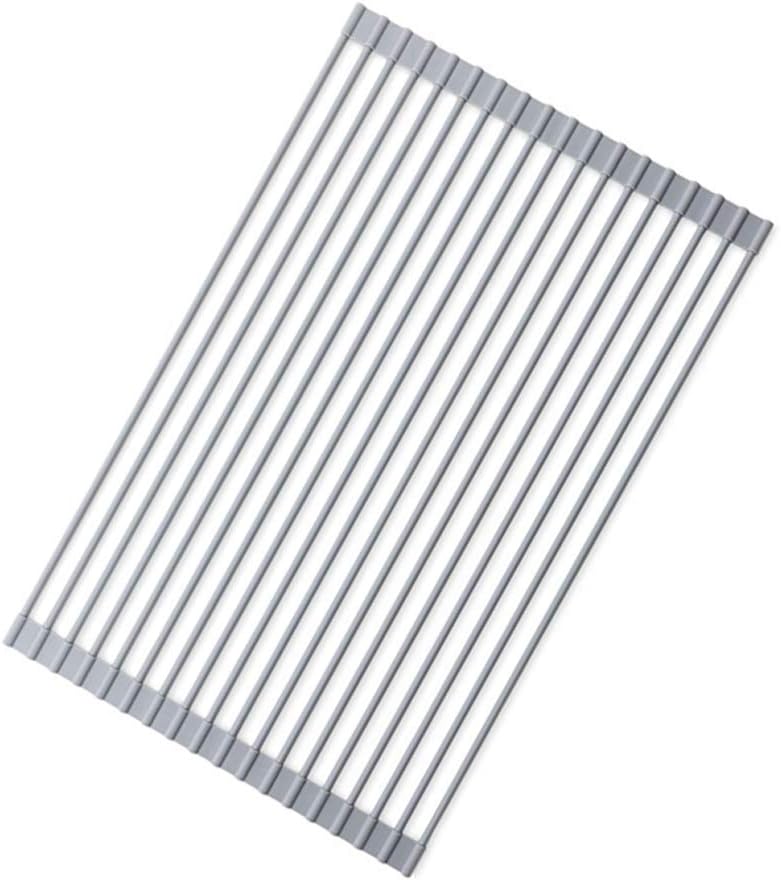 JIOC Sink Multi-purpose Roller Blind Drying Rack Silicone Folding Drain Rack