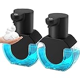 2 Pack Automatic Soap Dispenser,14.2oz/420ML Touchless Automatic Foaming Hand Soap Dispenser,Rechargeabled Wall Mounted Smart Pump for Bathroom Kitchen