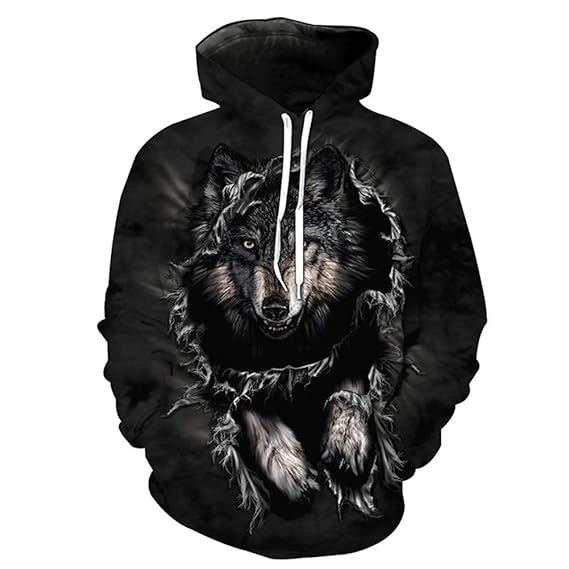 wolf hoodie amazon